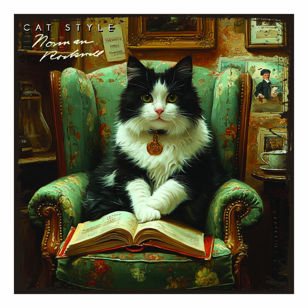 Magnet artistique Chat "L'art d'être un chat" N. Rockwell