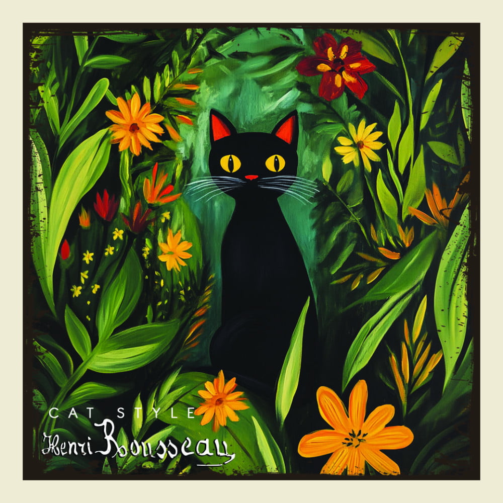 Magnet artistique Chat "L'art d'être un chat" H. Rousseau