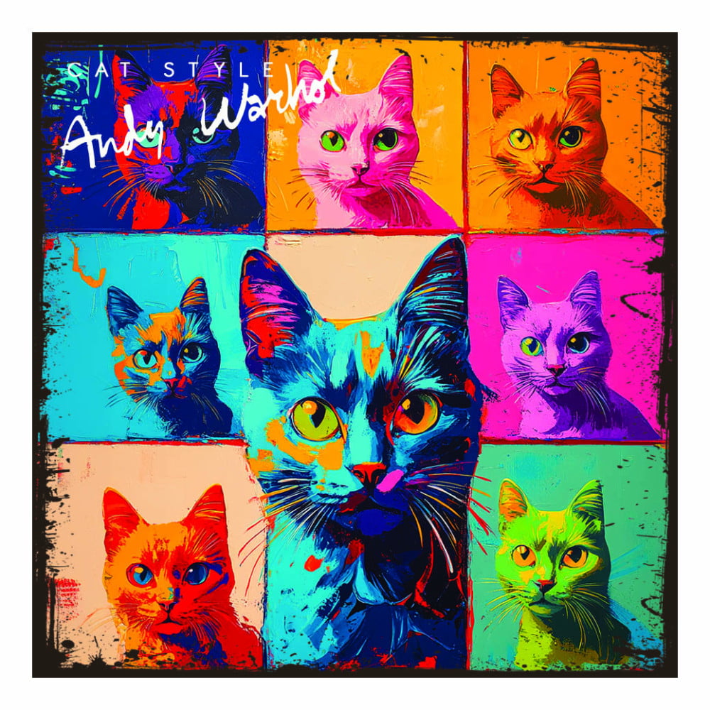 Magnet artistique Chat "L'art d'être un chat" Andy Warhol