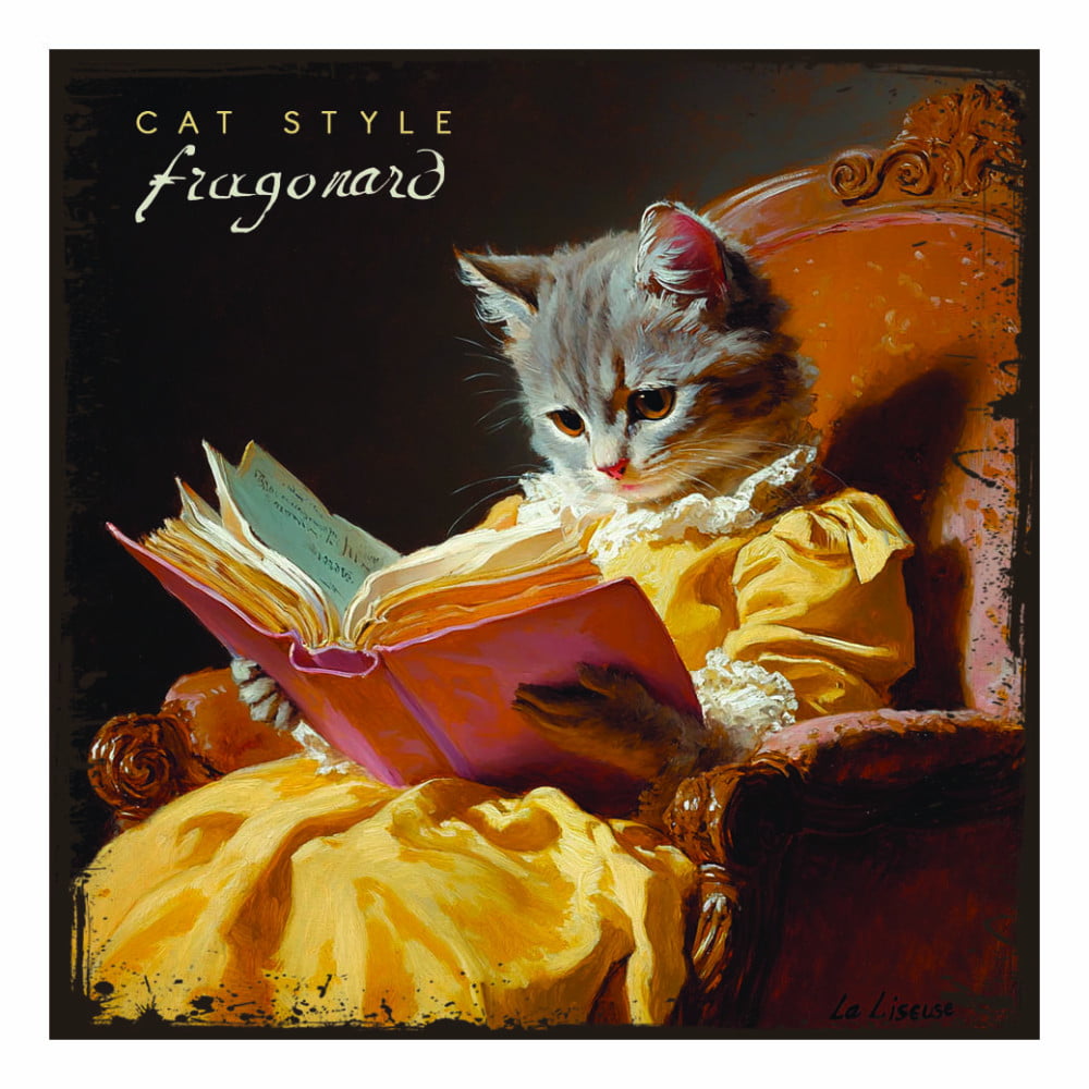 Magnet artistique Chat "L'art d'être un chat" J.H. Fragonard