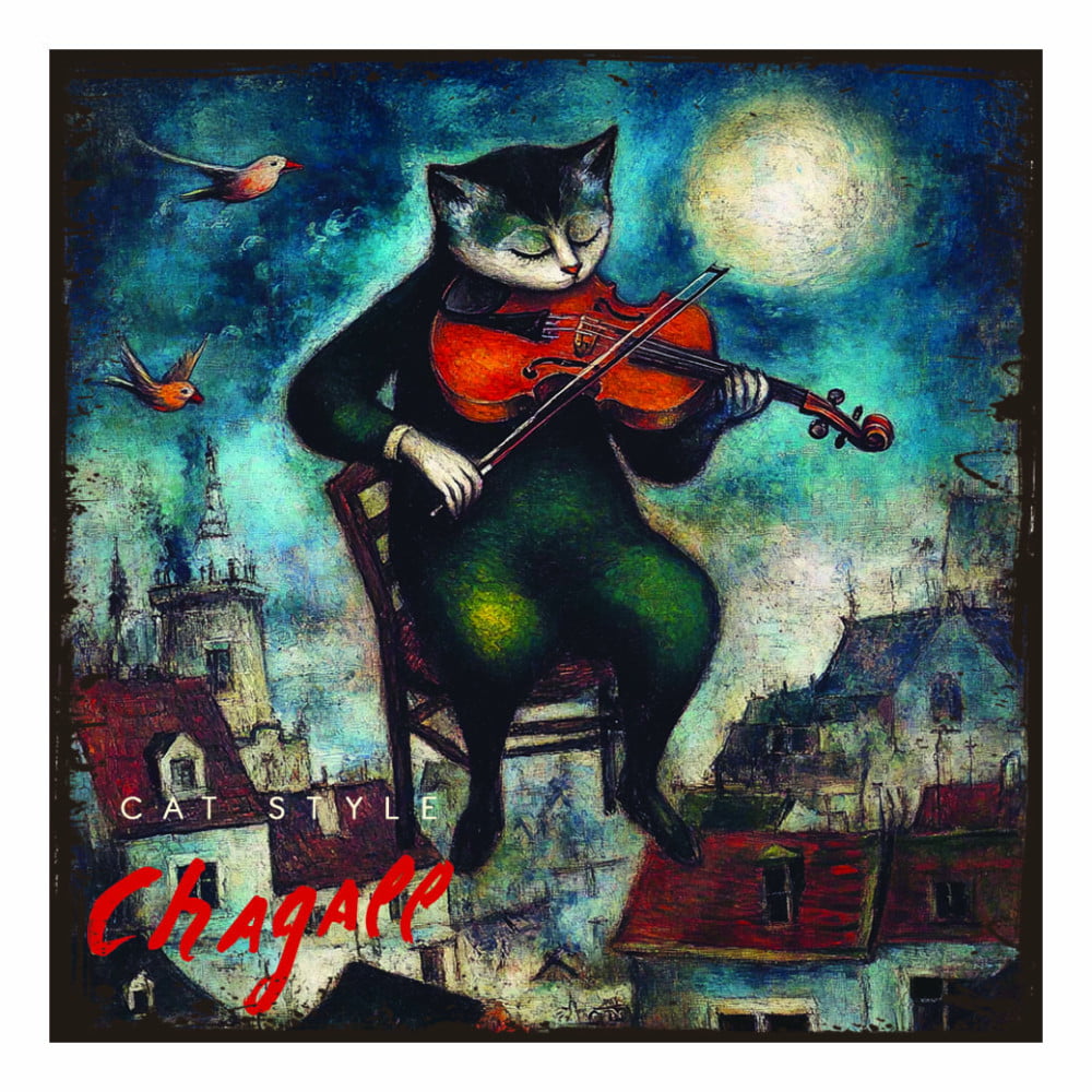 Magnet artistique Chat "L'art d'être un chat" Marc Chagall
