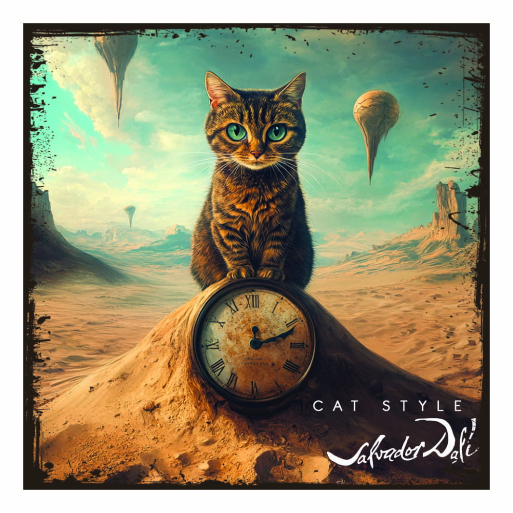 Magnet artistique Chat "L'art d'être un chat" Dali