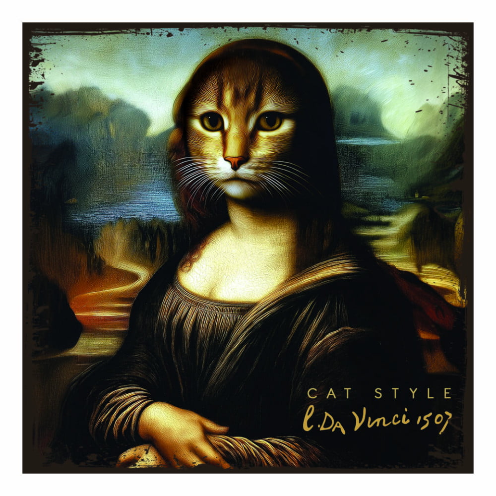 Magnet artistique Chat "L'art d'être un chat" Da Vinci