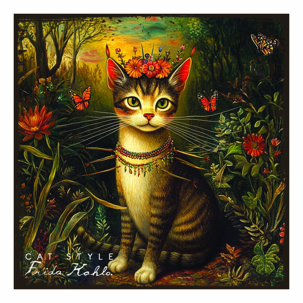 Magnet artistique Chat "L'art d'être un chat" Frida Kahlo