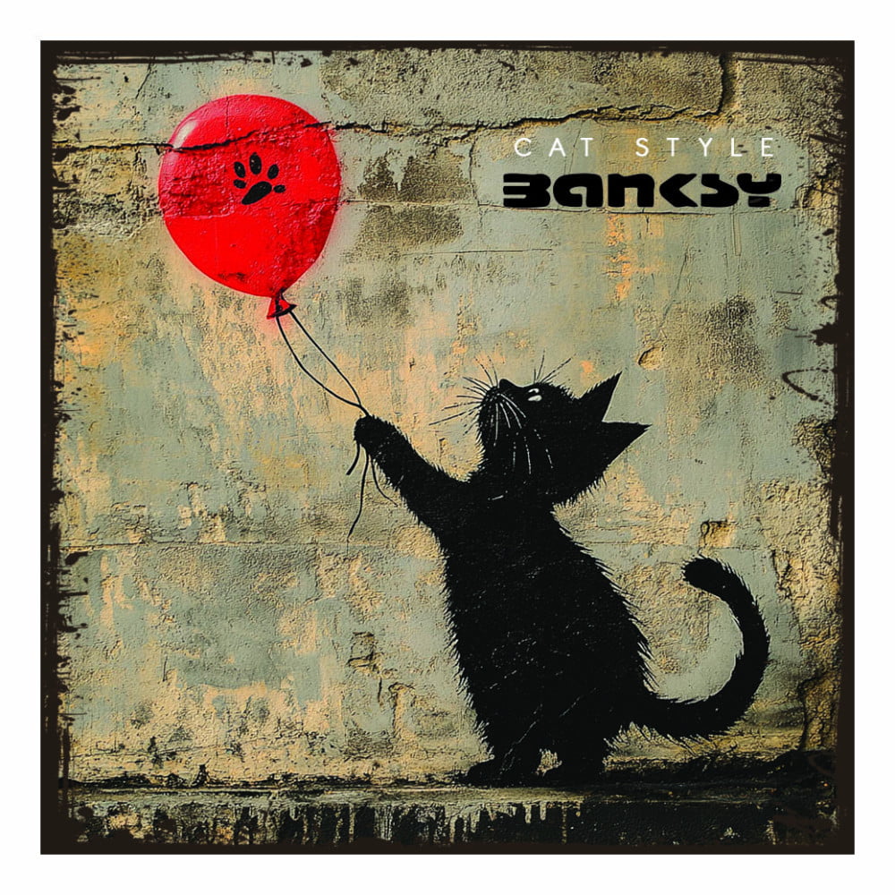 Magnet artistique Chat "L'art d'être un chat" Banksy