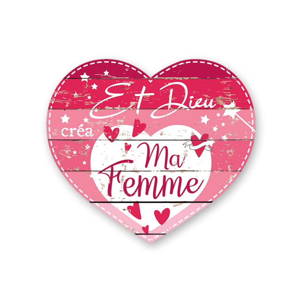 Magnet Chouchou coeur Et dieu créa ma femme