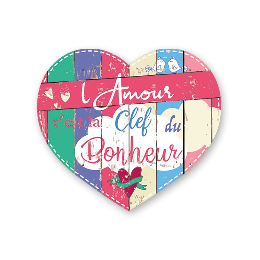 Magnet Chouchou coeur L'amour clé du bonheur