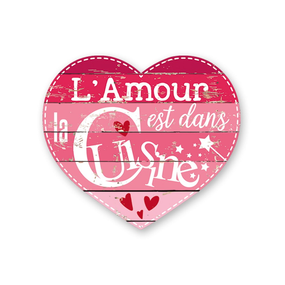 Magnet Chouchou coeur L'amour est dans la cuisine