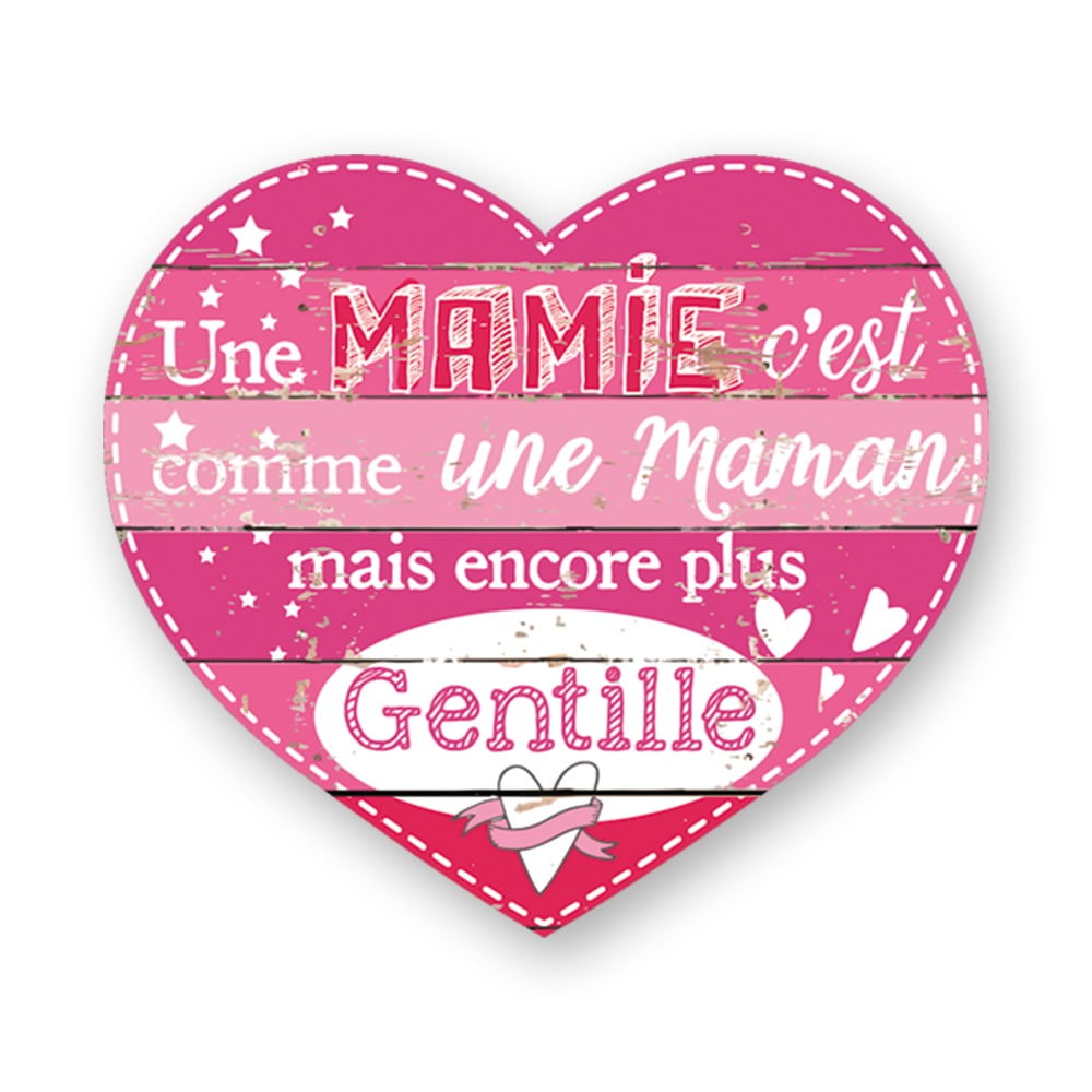 Magnet Chouchou coeur Mamie la plus gentille