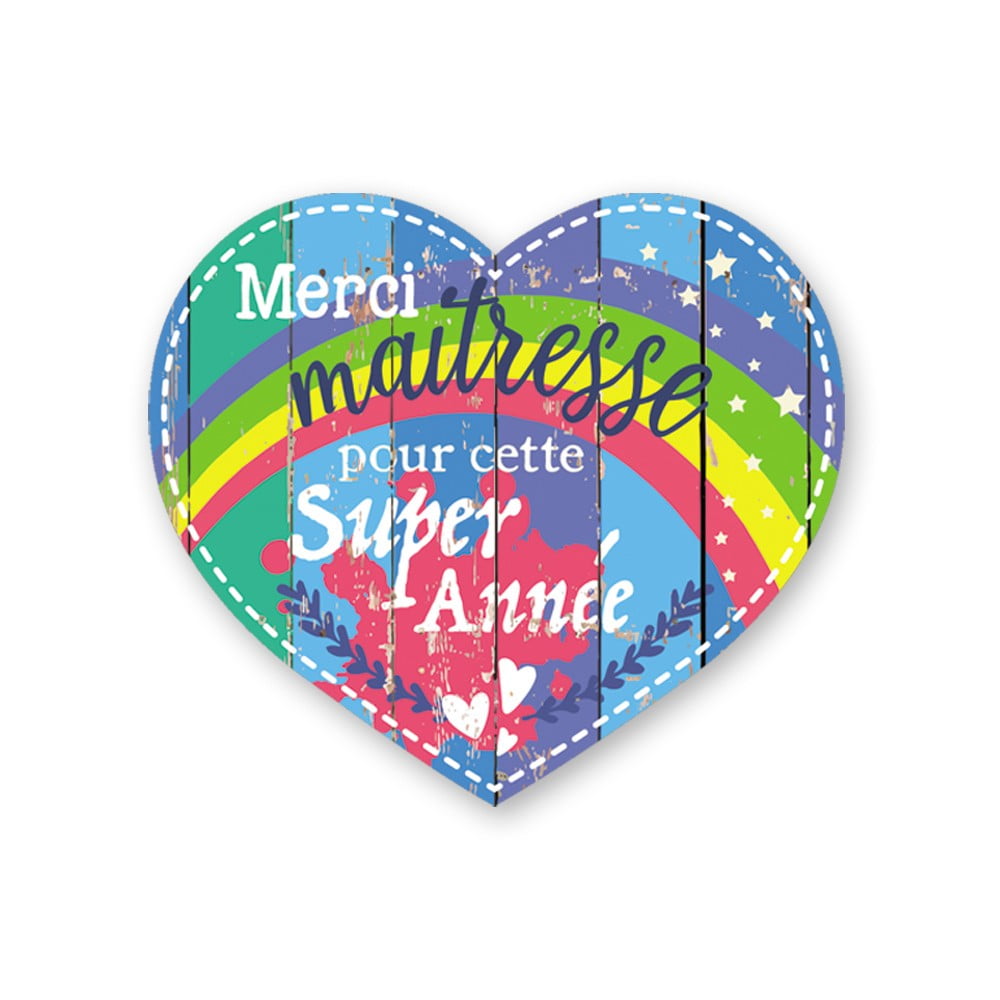 Magnet Chouchou coeur Merci Maitresse