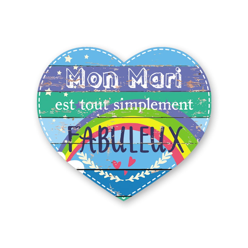 Magnet Chouchou coeur Mon mari fabuleux