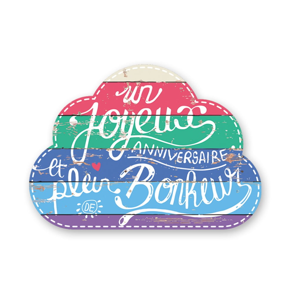 Magnet Chouchou nuage Joyeux anniversaire bonheur