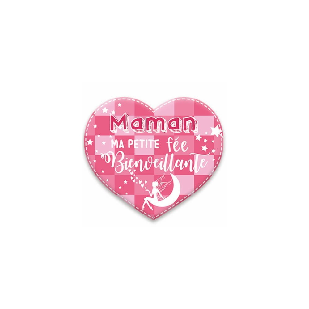 Magnet coeur Maman petite fée