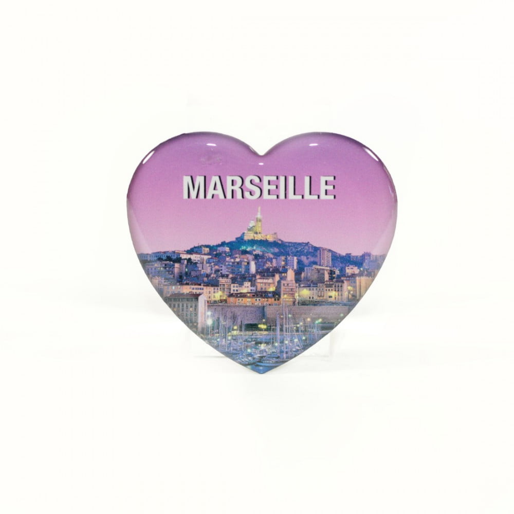 Magnet coeur Marseille nuit