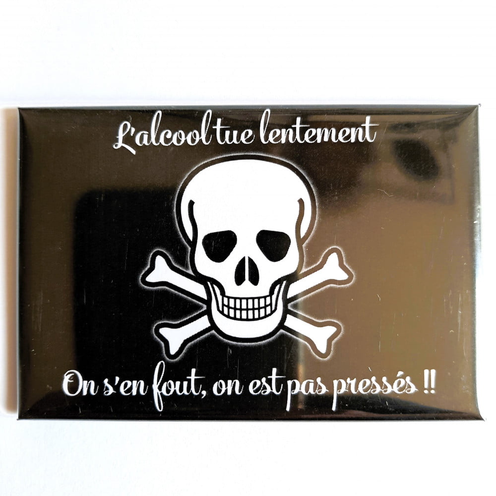 Magnet humoristique L'alcool tue