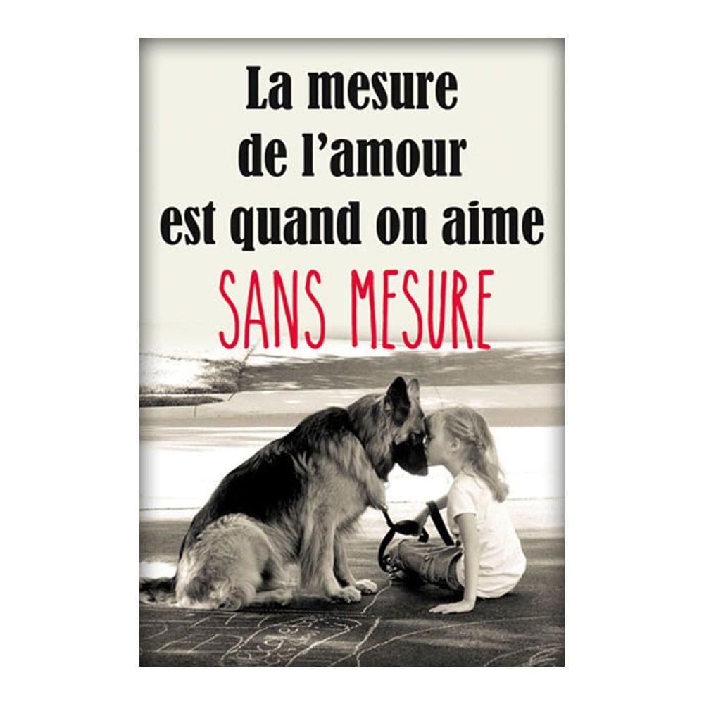 Magnet message Aimer sans mesure