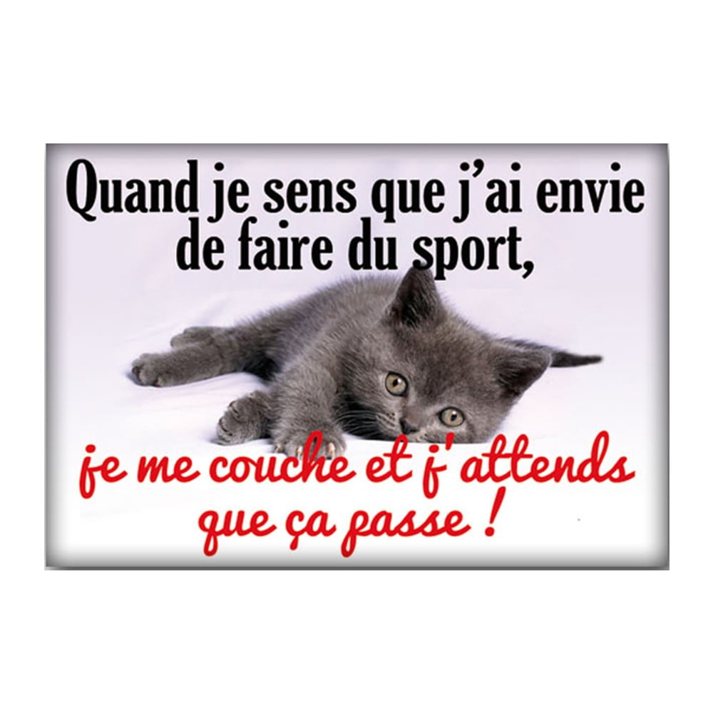 Magnet message Faire du sport