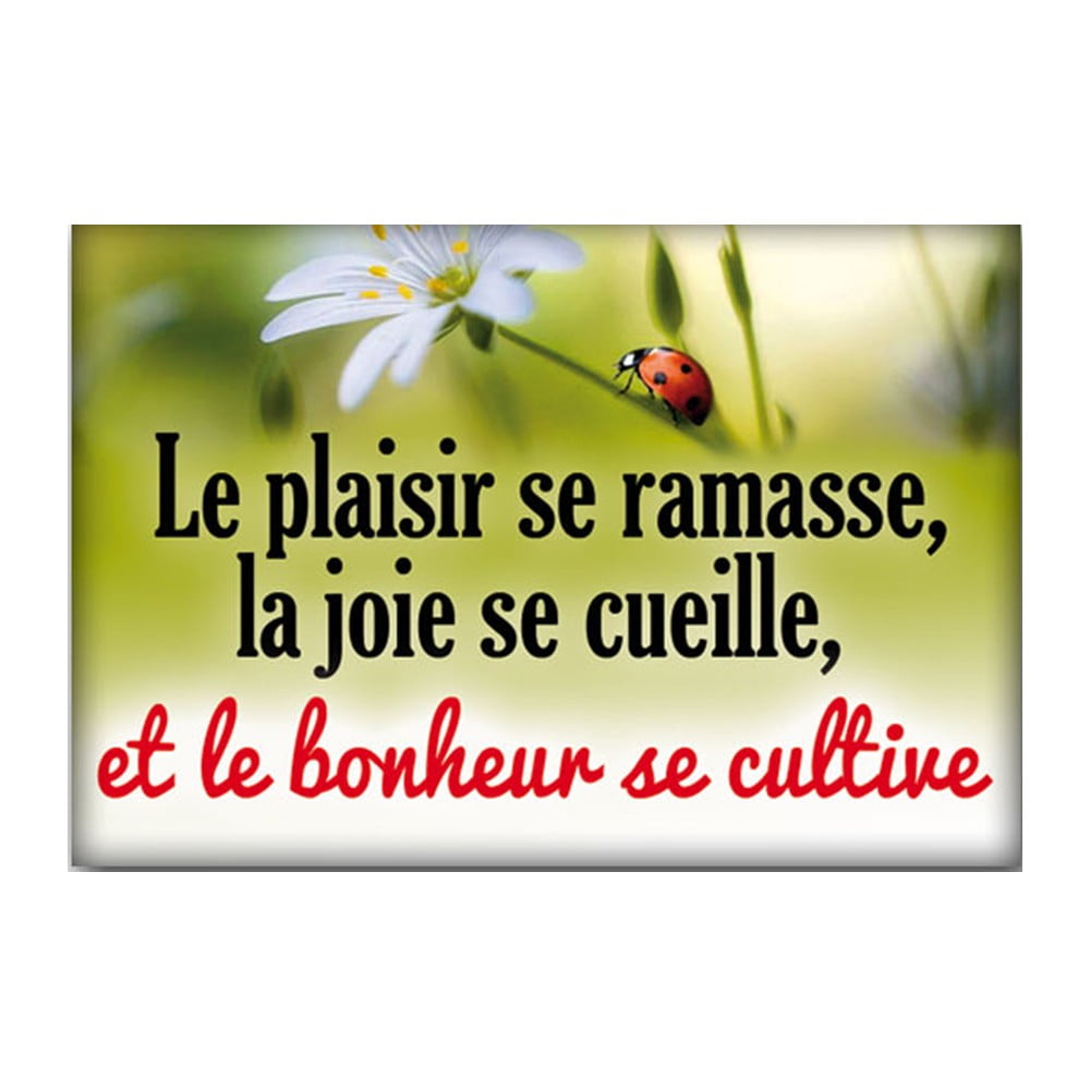 Magnet message Le bonheur se cultive