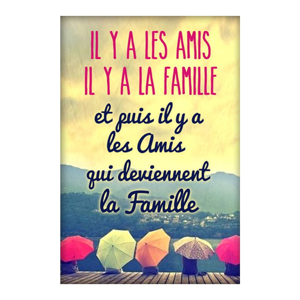 Magnet message Les amis la famille