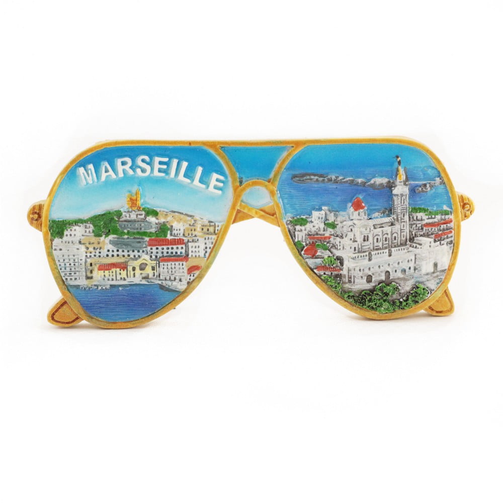 Magnet résine Marseille Lunettes