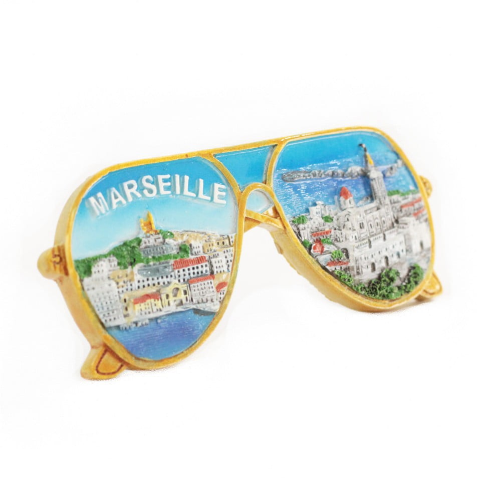 Magnet résine Marseille Lunettes