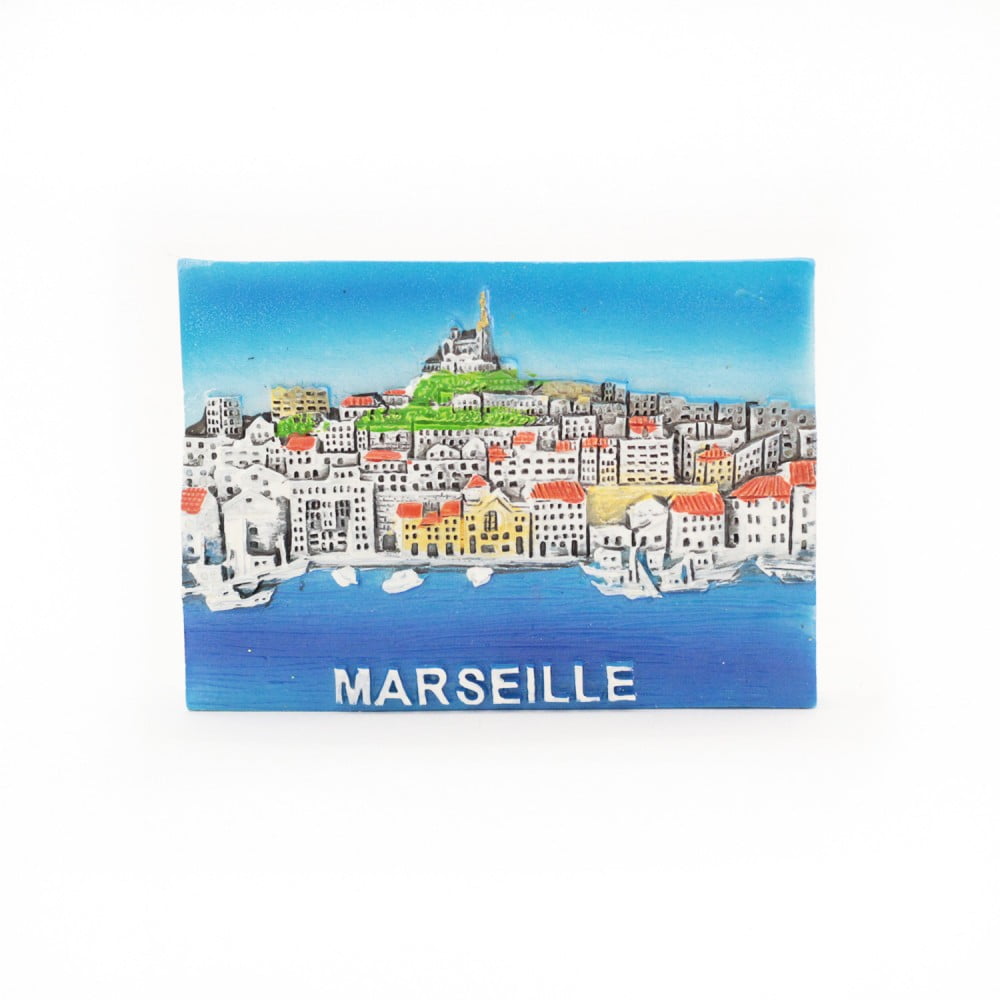 Magnet résine Marseille Notre Dame panoramique