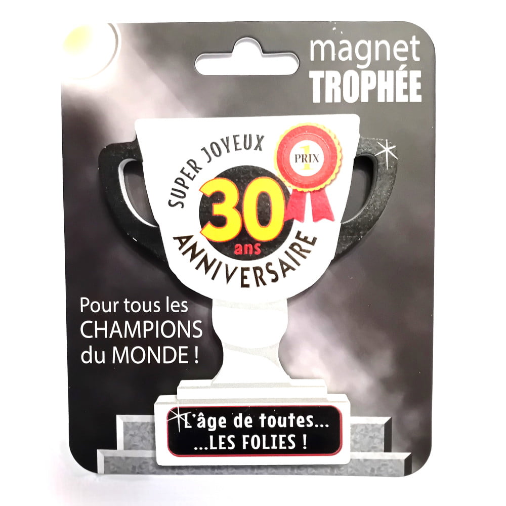 Magnet trophée bois 30 ans
