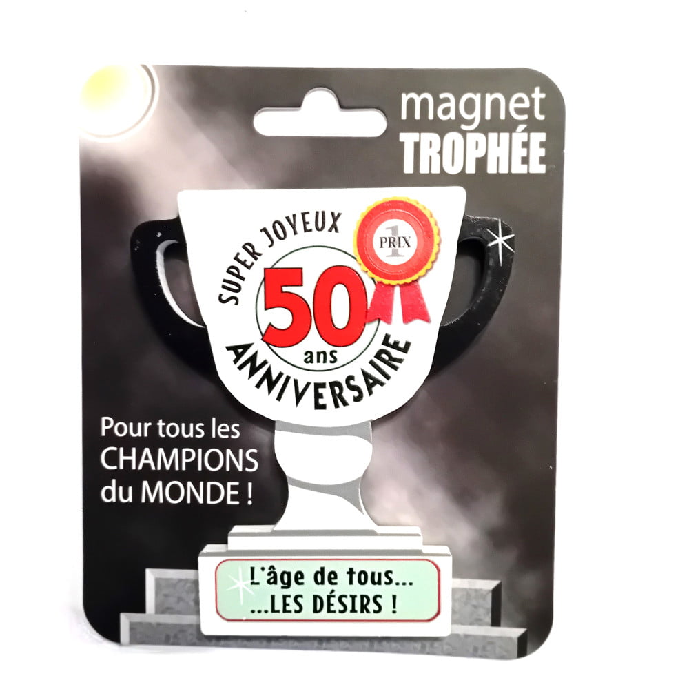Magnet trophée bois 50 ans