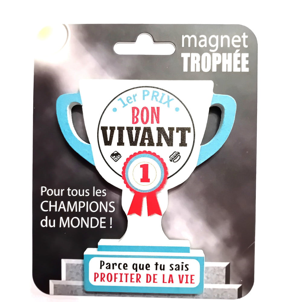 Magnet trophée bois Bon vivant