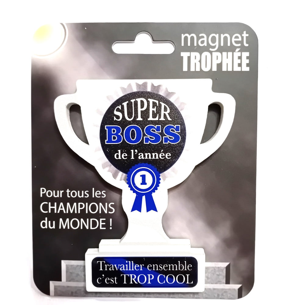 Magnet trophée bois Boss