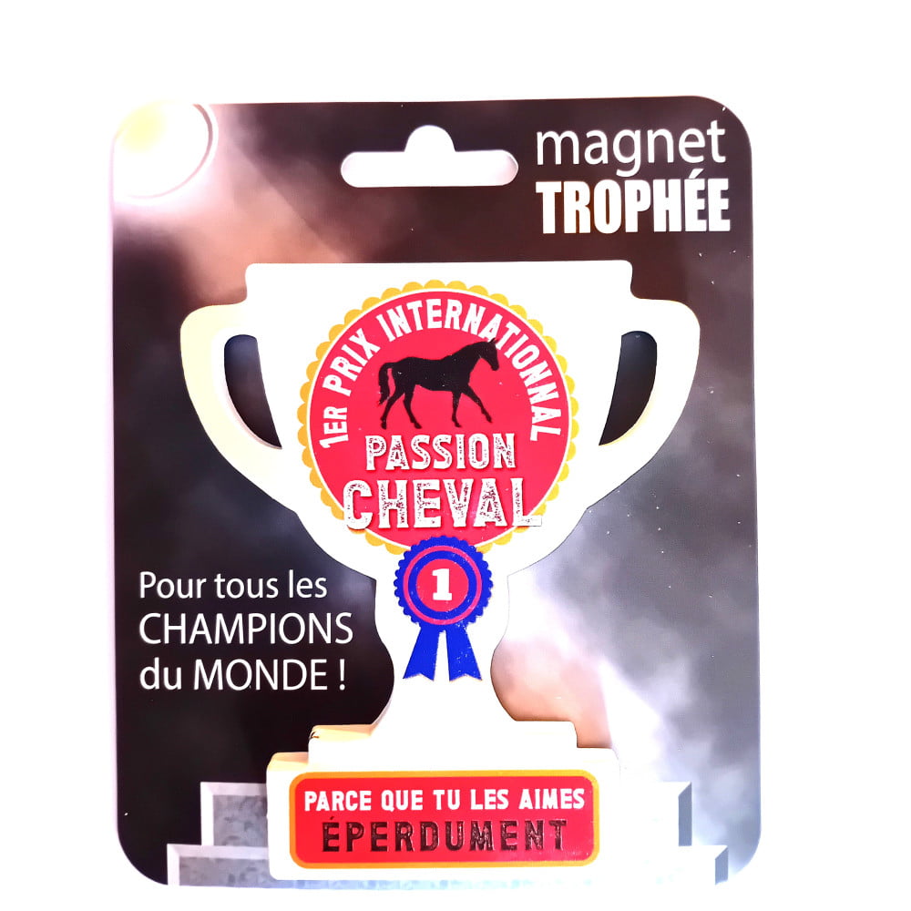 Magnet trophée bois Cheval