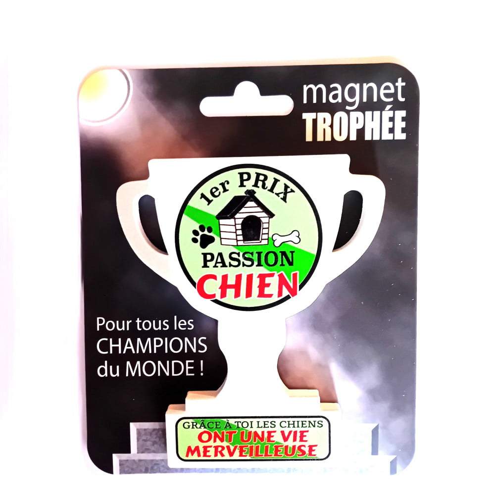 Magnet trophée bois Chien