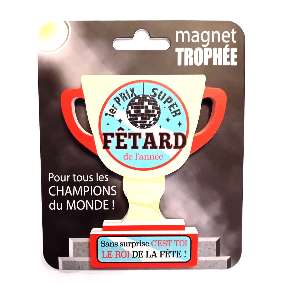 Magnet trophée bois Fêtard