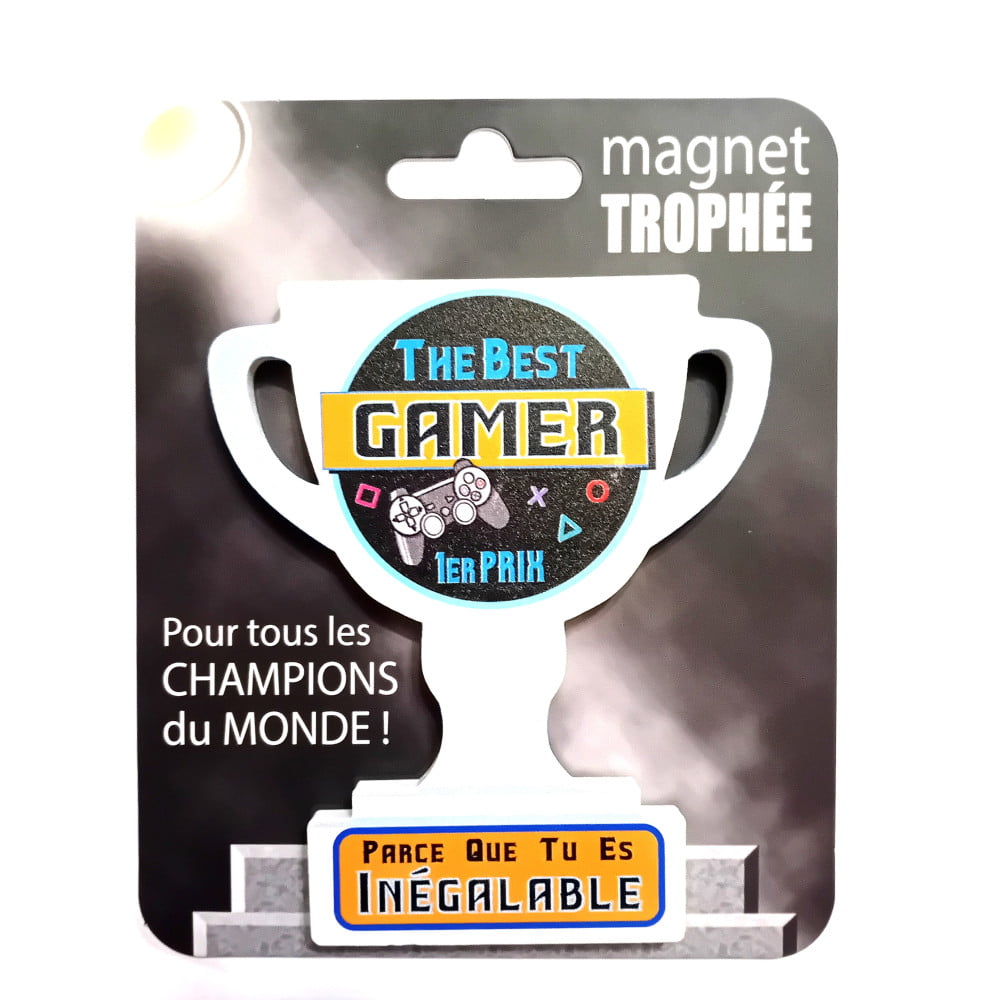 Magnet trophée bois Gamer