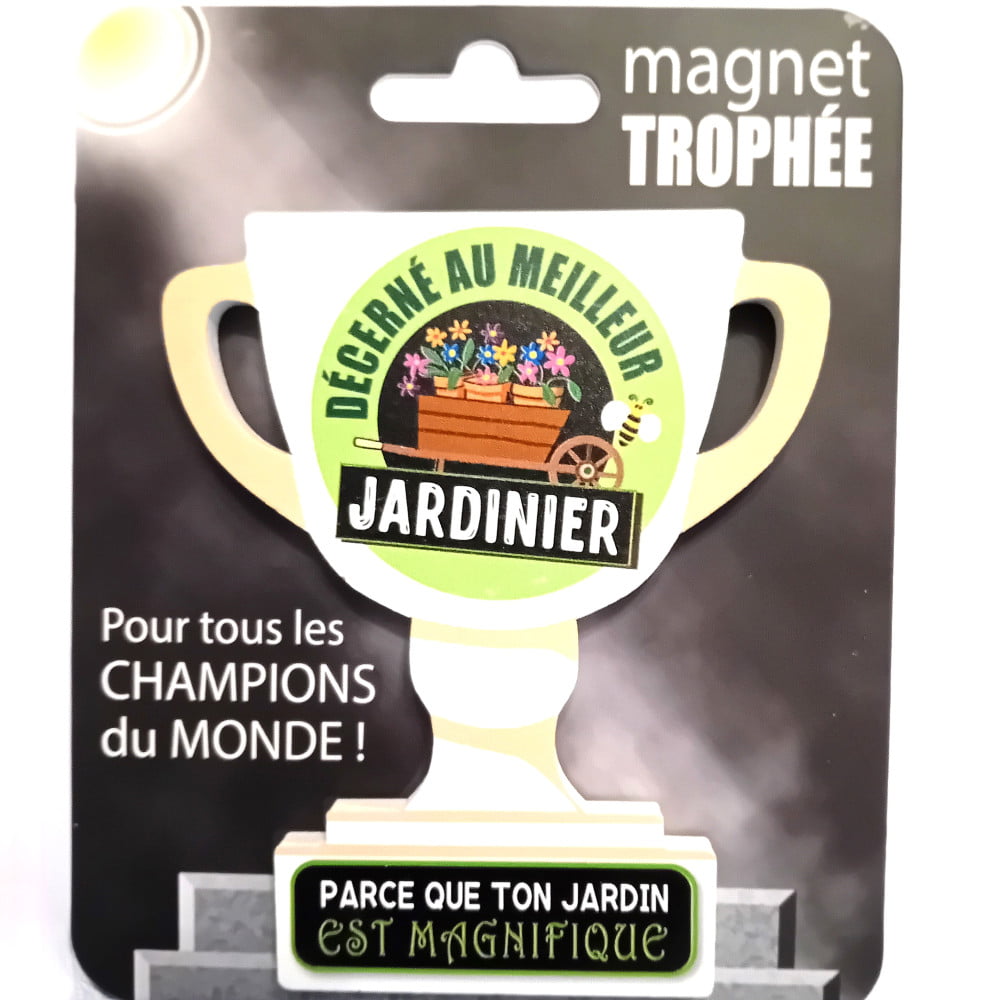 Magnet trophée bois Jardinier