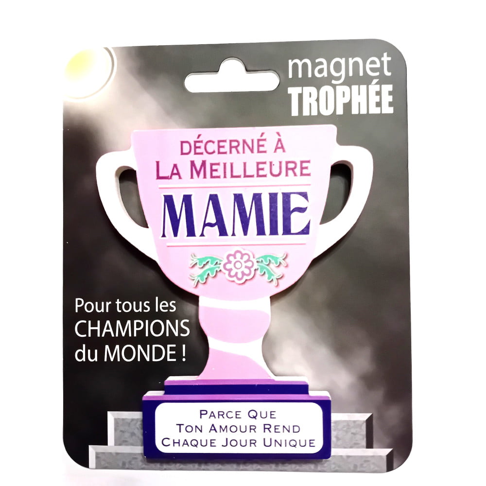Magnet trophée bois Mamie