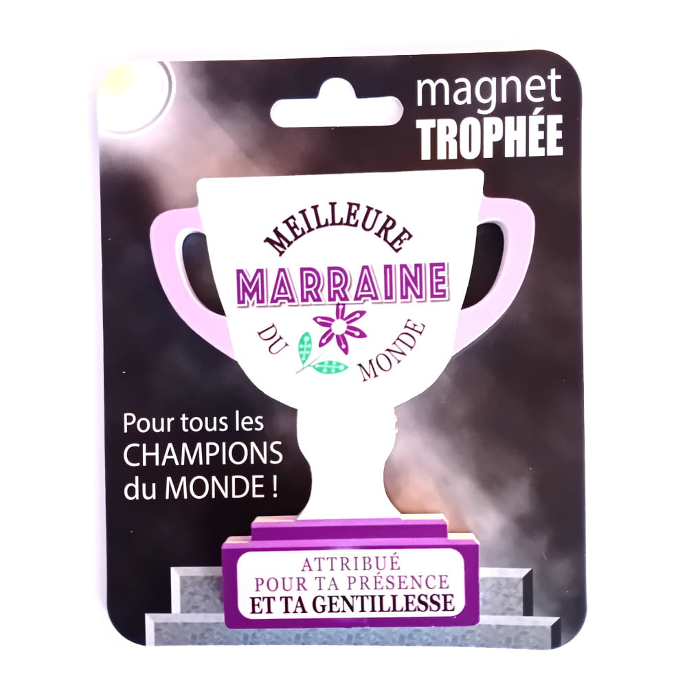 Magnet trophée bois Marraine