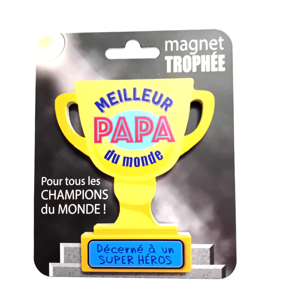 Magnet trophée bois Papa
