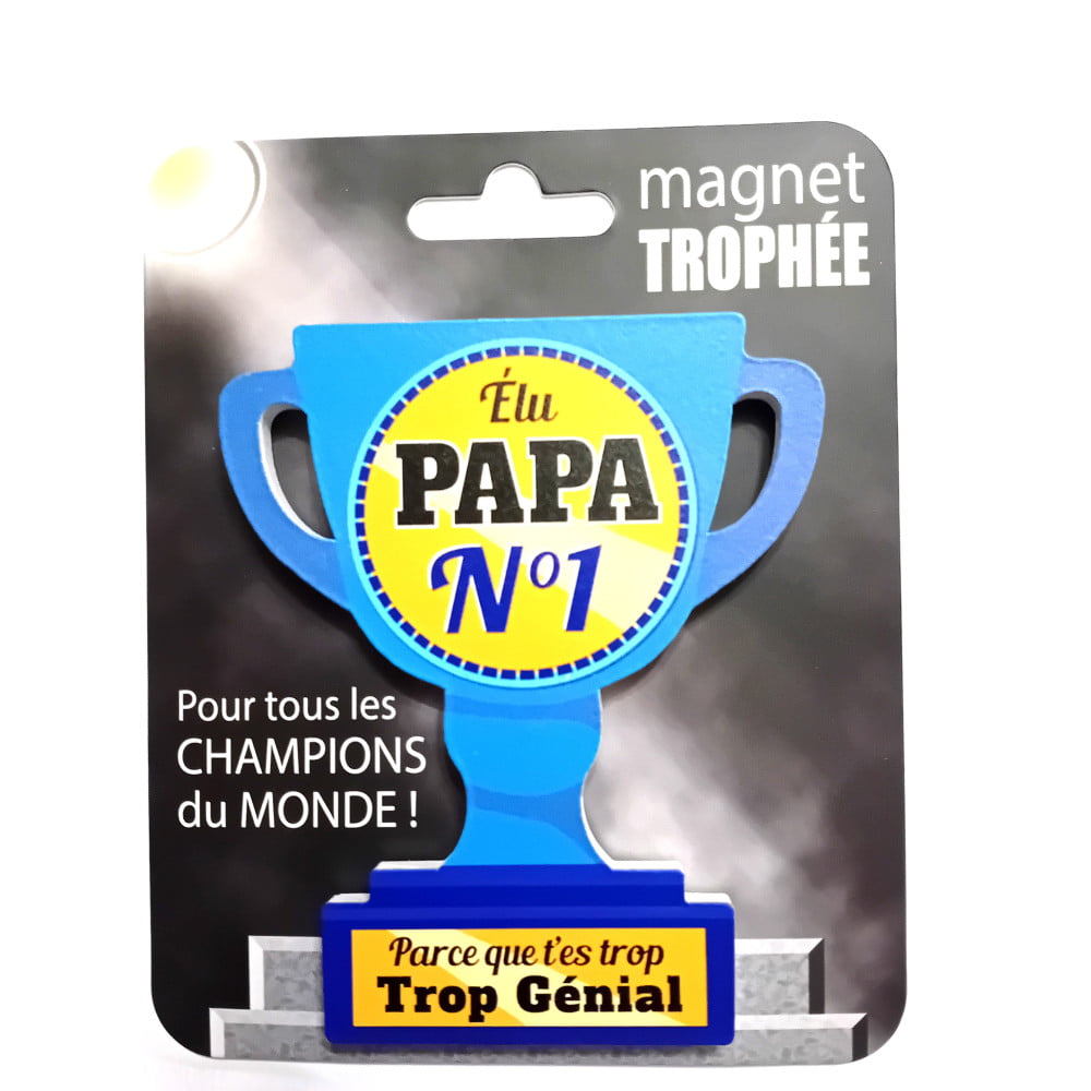 Magnet trophée bois Papa