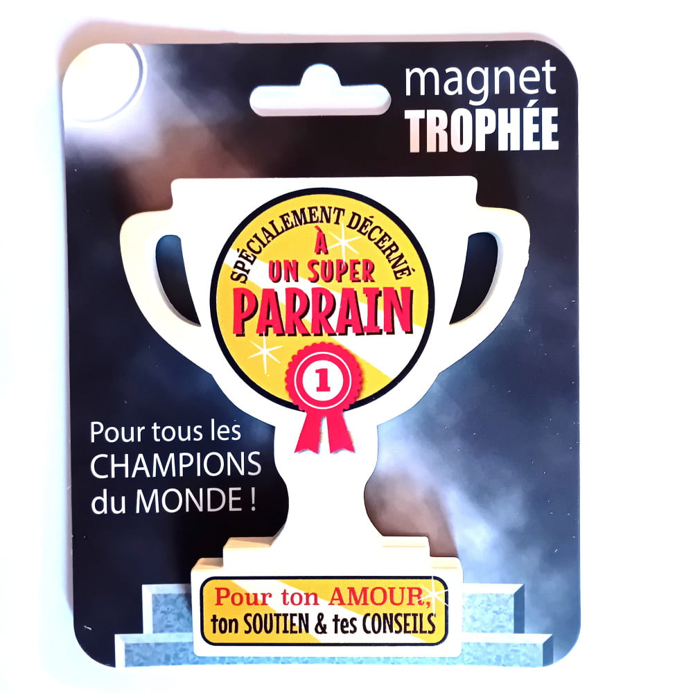 Magnet trophée bois Parrain