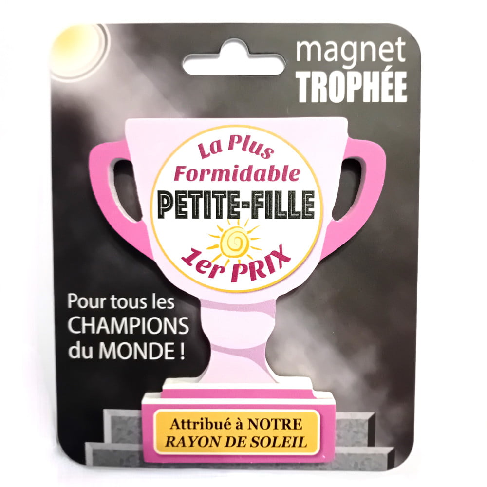 Magnet trophée bois Petite Fille