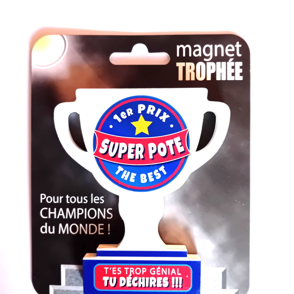 Magnet trophée bois Pote