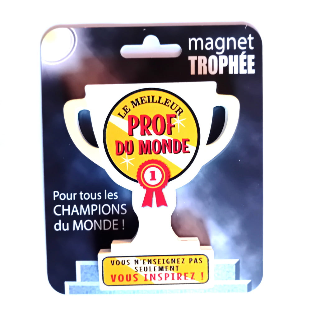 Magnet trophée bois Prof