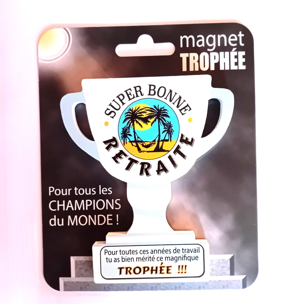 Magnet trophée bois Retraite