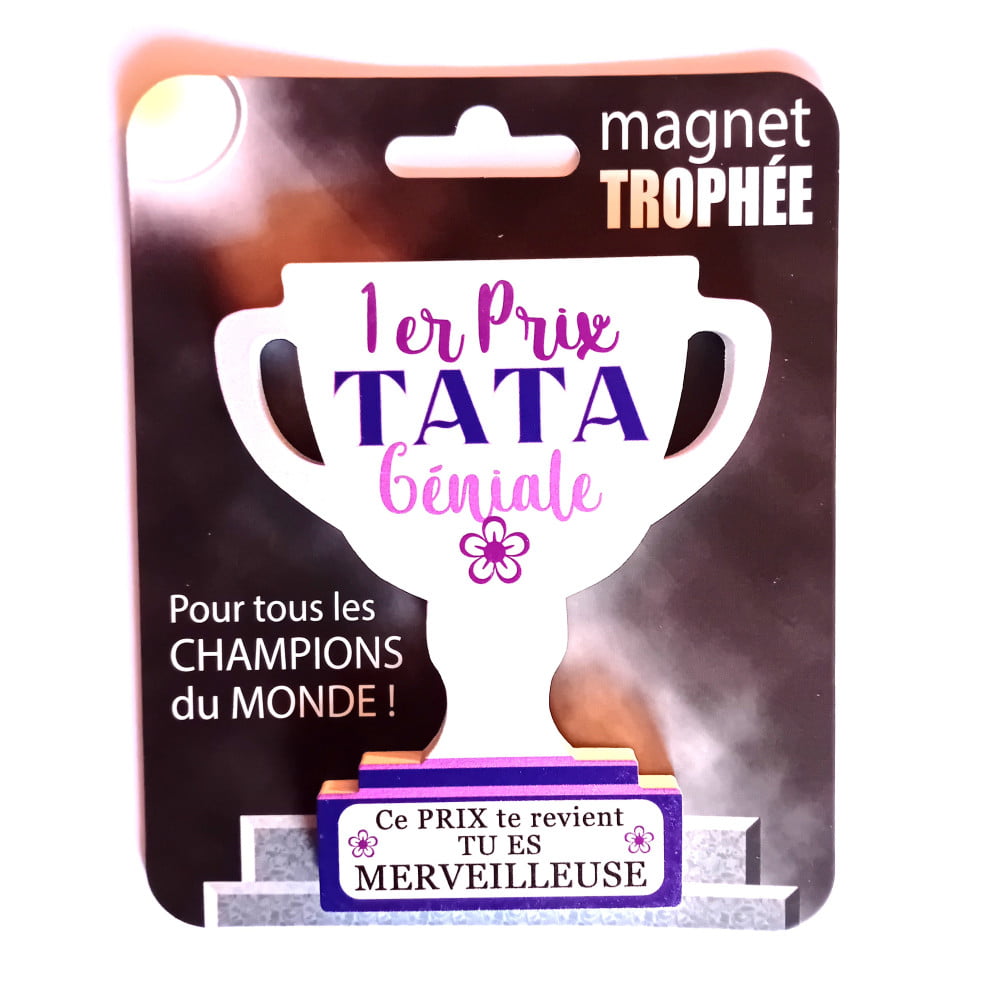 Magnet trophée bois Tata