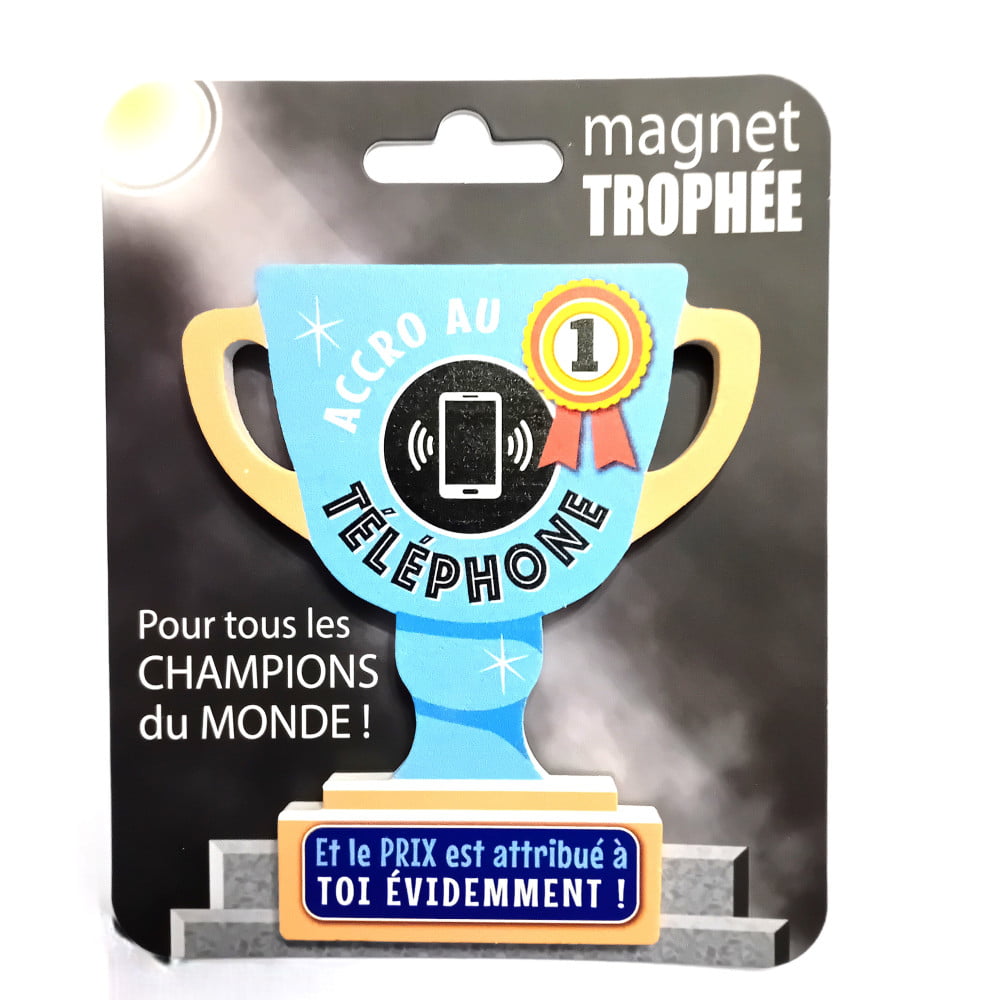 Magnet trophée bois Accroc du téléphone