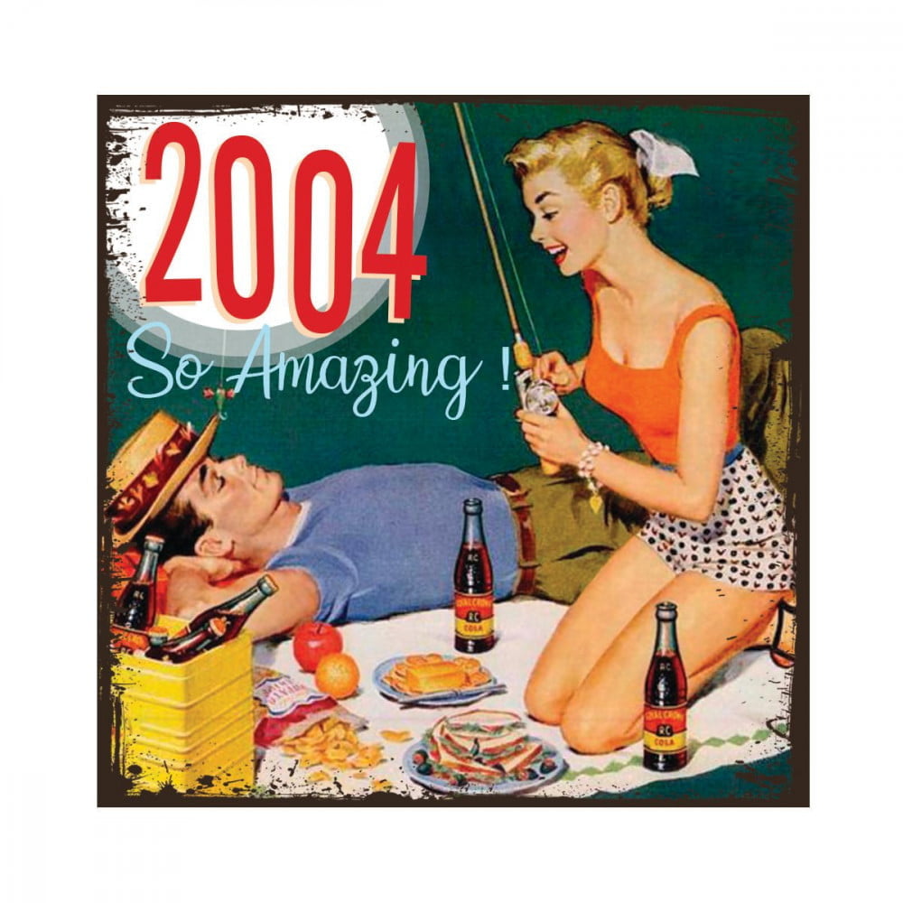 Magnet vintage 2004 – Magnet carré 8 x 8 cm