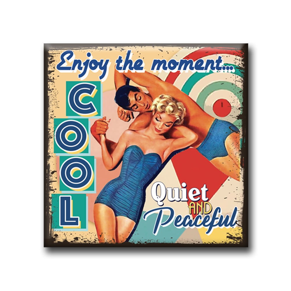 Magnet vintage carré Cool