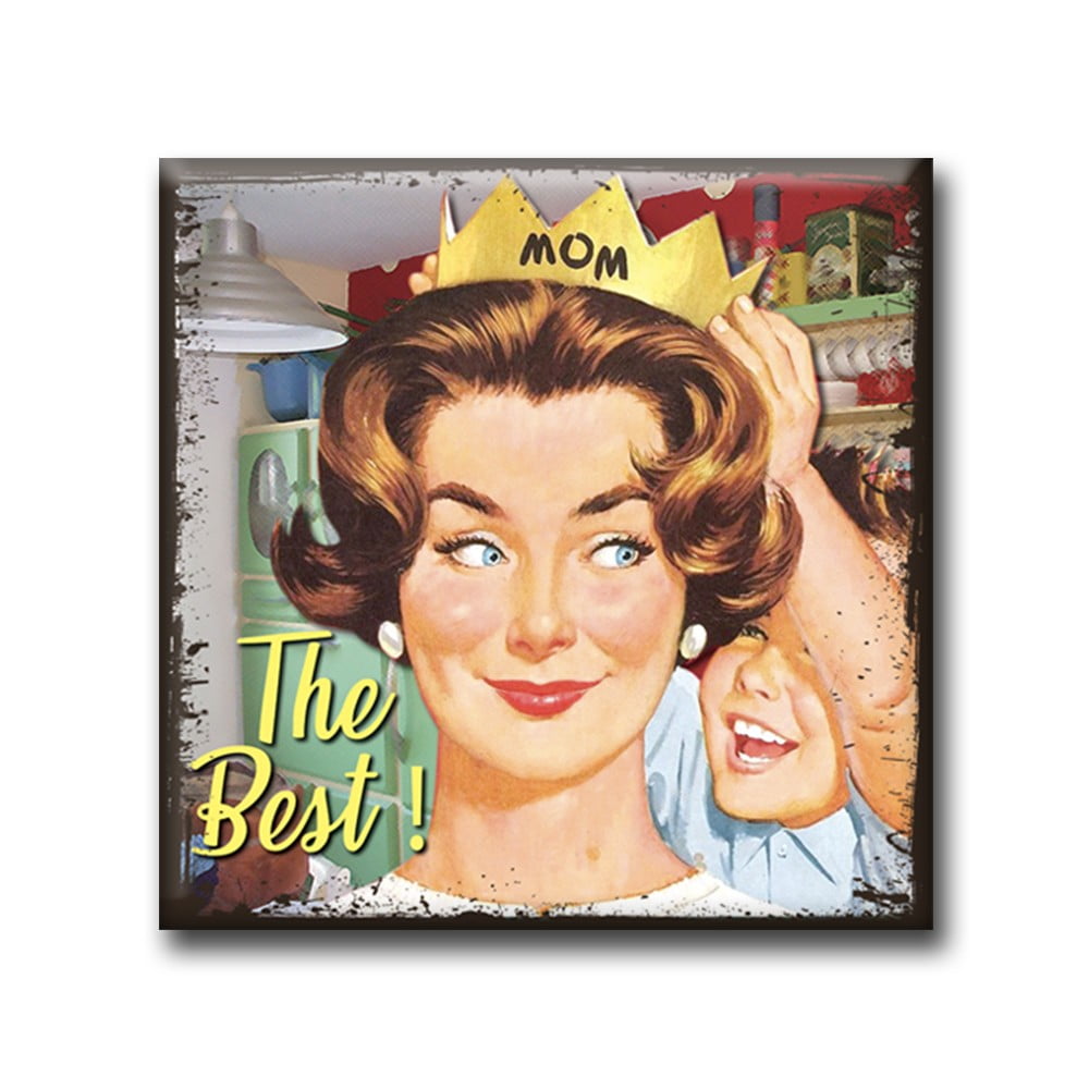 Magnet vintage carré The best Mom