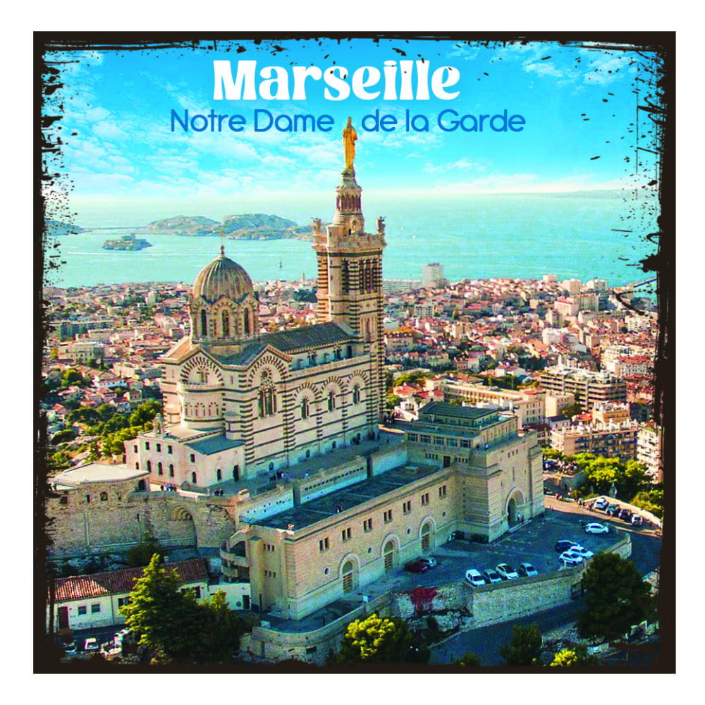 Magnet vintage Marseille Basilique de Notre Dame 